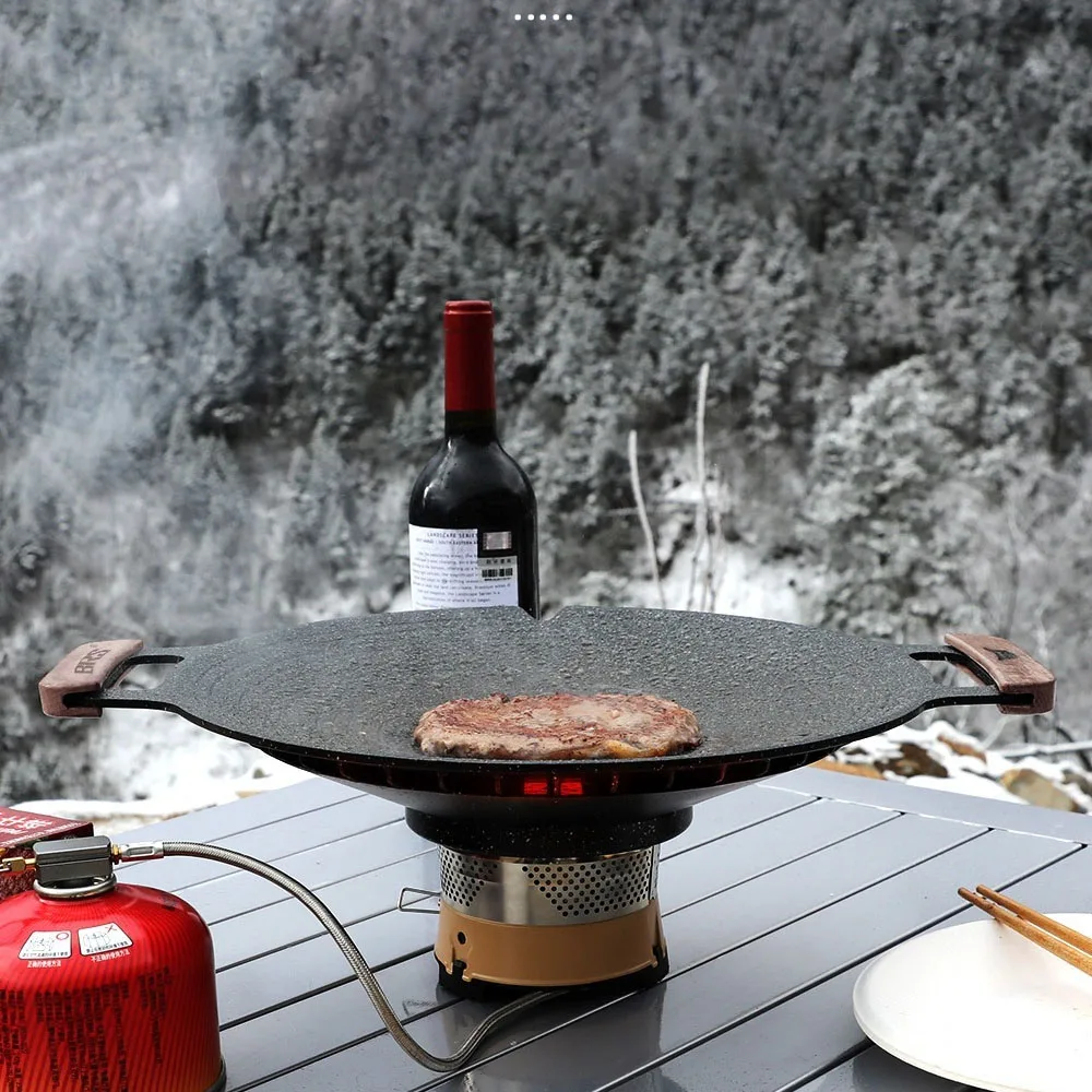 

BRS-P28 Portable Outdoor Camping Internal Combustion Heat Collection Windproof Reactor Baking Tray
