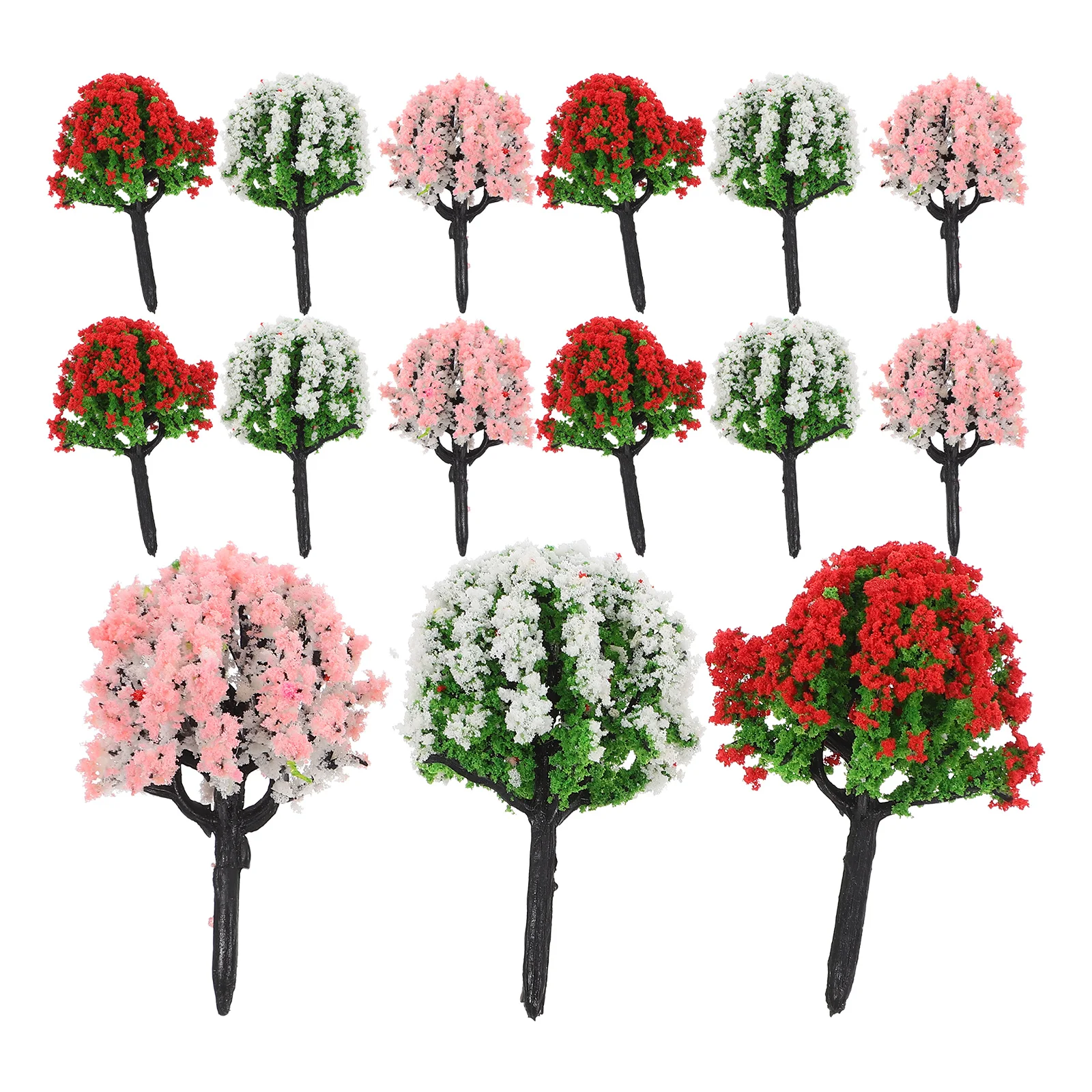 15 Pcs Sandbox Model Tree Miniature Plants Landscape Decor Decorate Plastic Student