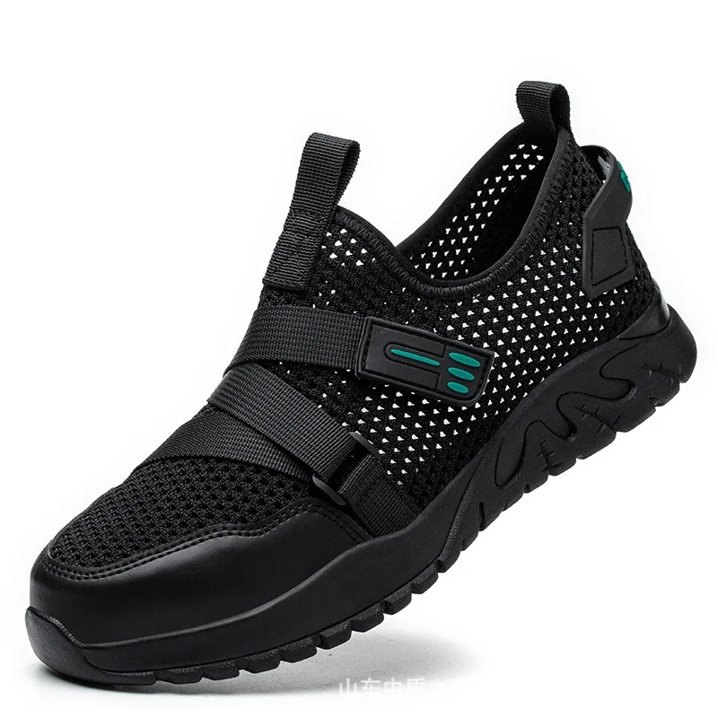large size men's casual steel toe covers work shoes summer breathable safety boots designer worker sneakers protective footwear