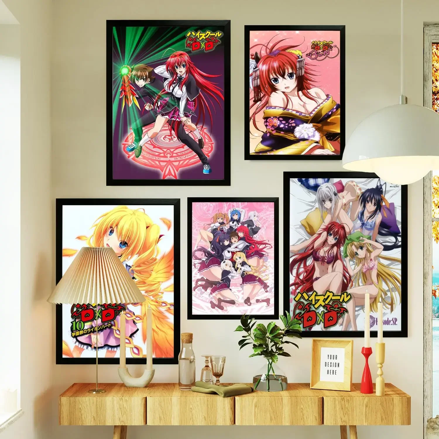 Anime Highschool DxD Poster Prints Wall Art Canvas Painting Poster For Modern Family Living Room Home Decor