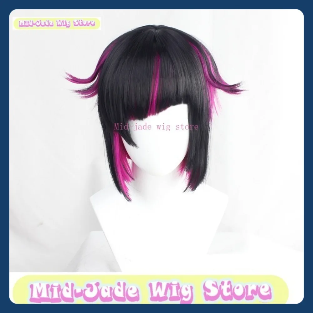 منتصف اليشم شعر مستعار مخزن الملتوية العجائب ليليا فانروج شعر مستعار تأثيري أنيمي لعبة لعب الأدوار الشعر الاصطناعية حفلة الهالوين