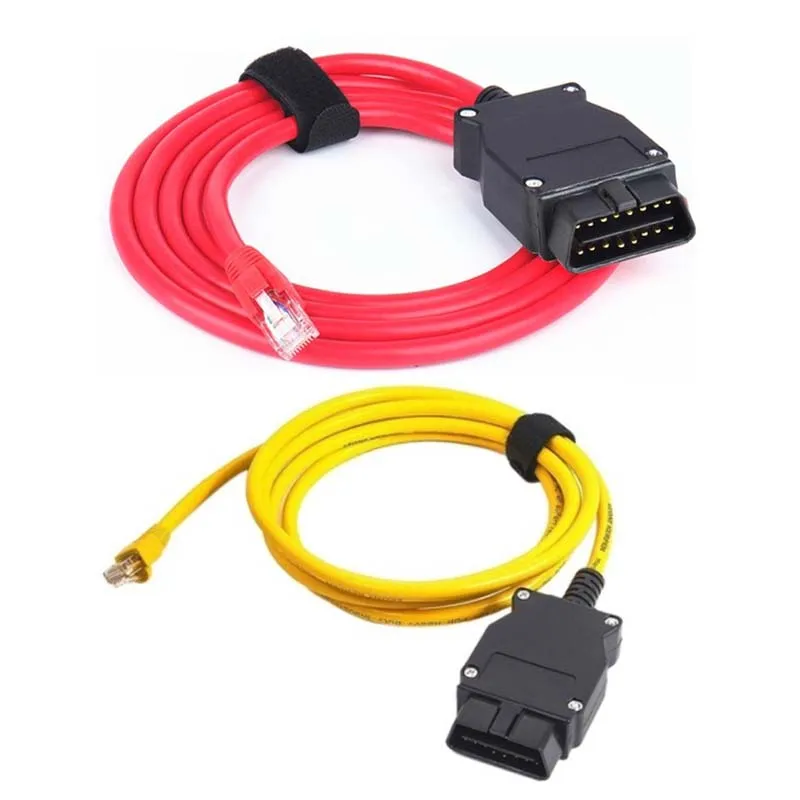 ENET Cable de interfaz de cabezal de cristal, conector de diagnóstico de coche OBD oculto, enchufe adaptador de extensión de red, adecuado para BMW