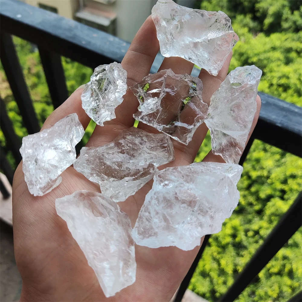 1Pc Natural Clear White Crystal Quartz Raw Rare Transparent Reiki Healing Crystals Stone Mineral Specimen