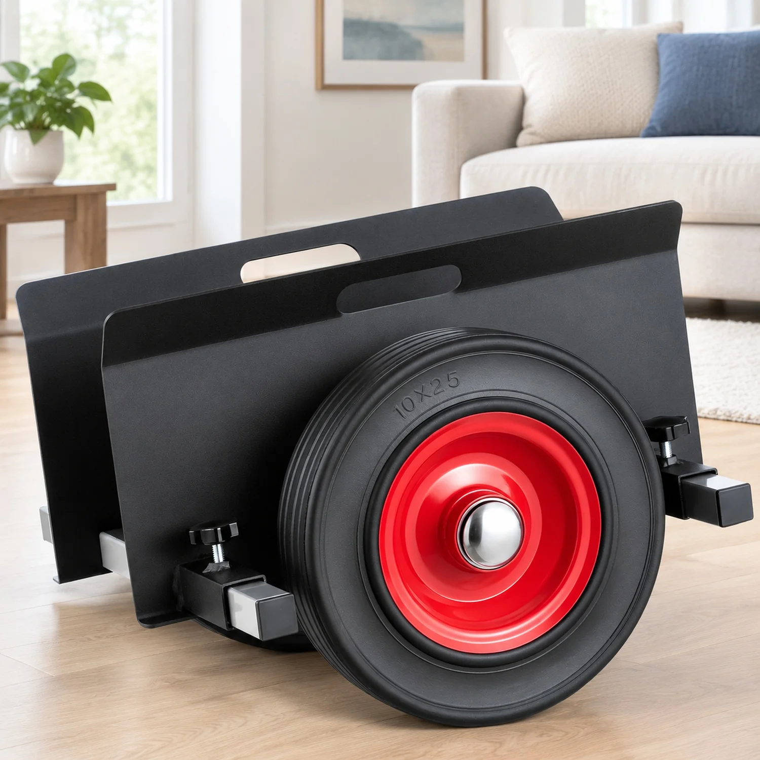 Panel Dolly, 1000 lbs Load Capacity, Drywall Mover with 10 Inch Rubber Wheels Fits Different Terrain, Adjustable Clamp Cart for