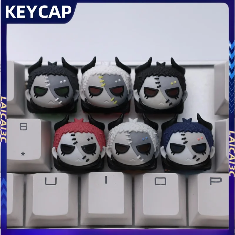 

Creative Demon Theme Keycap Cherry R4 Profile Cartoon Cute Fun Personalized Mechanical Keyboard Festival Gift Collectible Keycap