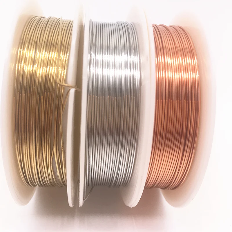 Brass Copper Beading Wire for Jewelry Making, 0.2-1.0mm