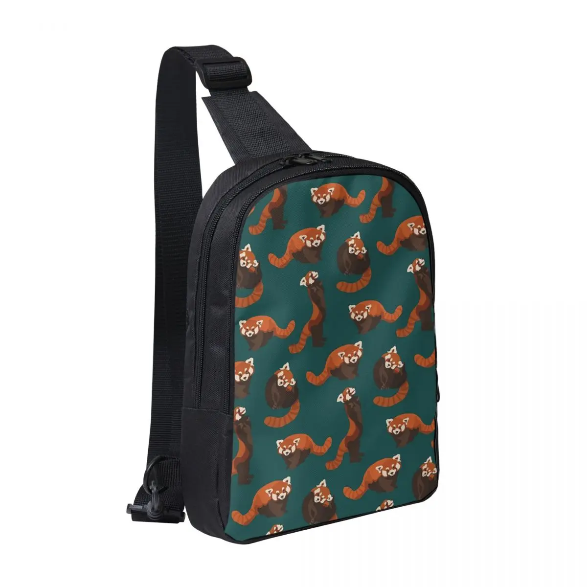 

RED PANDA PATTERN Chest Bag Men Sling Crossbody Backpack Chest Bag Travel Hiking Daypack Shoulder Bag
