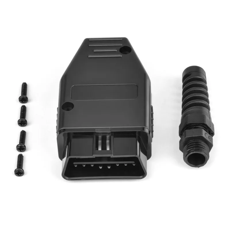 1PC JieYuan Automotive OBD2 16 pin connector connected to male OBD housing OBD2 EOBD 2 16 pin male connector J1962