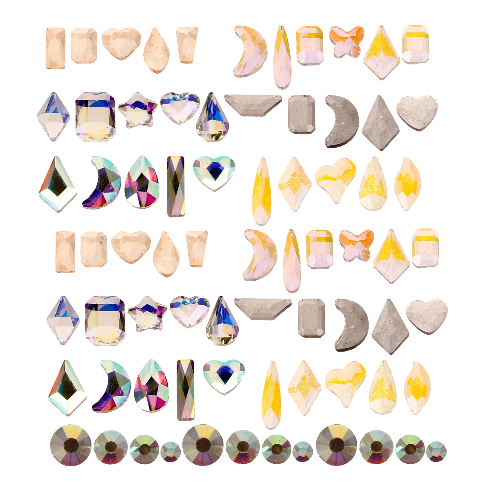 

1 Box Shimmering Irregular Rhinestones Nail Jewels for Gel Nails Women's DIY Manicure Charms Decor Nail Art Accessories