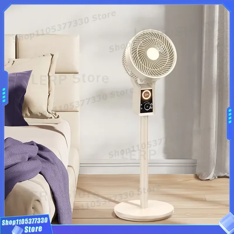 100 Speed Retractable Floor Fan Smart Home 10 Stage Timer Electric Rotating Circulating Air Cooler With Remote Control