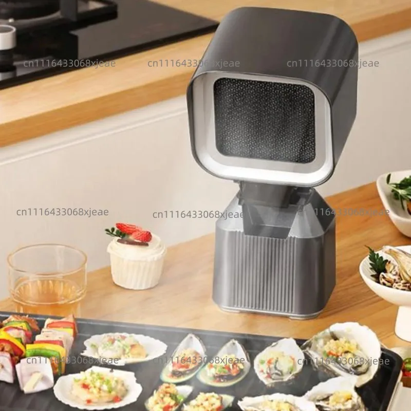 Portable Range Hood Retractable Desktop Cooker Hood with 2 Speed Exhaust Fan and Cup for Barbecue Party Hot Pot