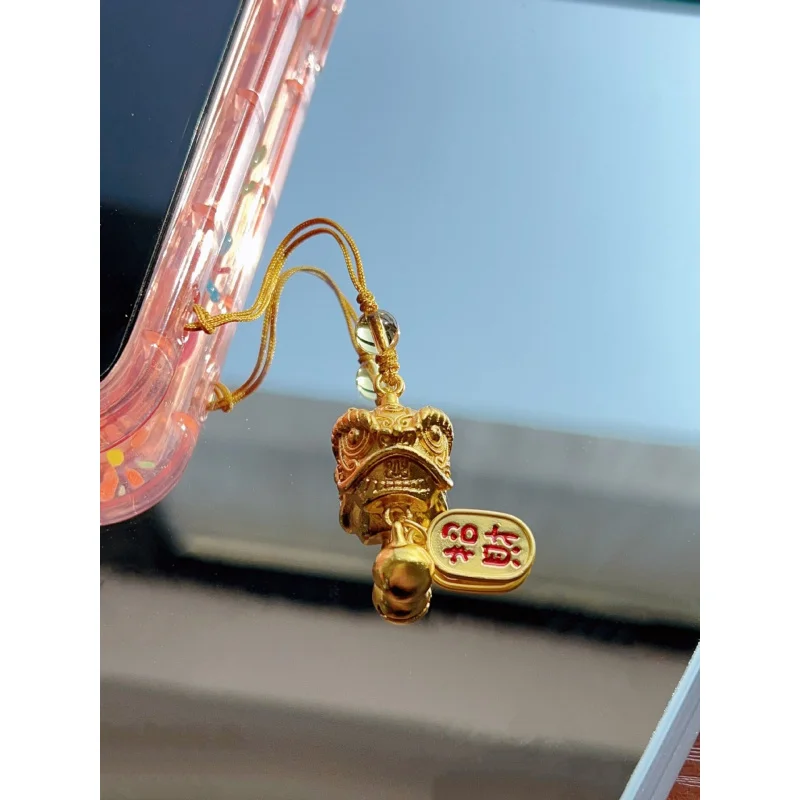 النحاس النقي Xingshi جرس قلادة هاتف المحمول النمط الصيني قلادة الحلي حقيبة معلقة مصدر الثروة آمنة جيدة لوك Lukcy Chamr #6