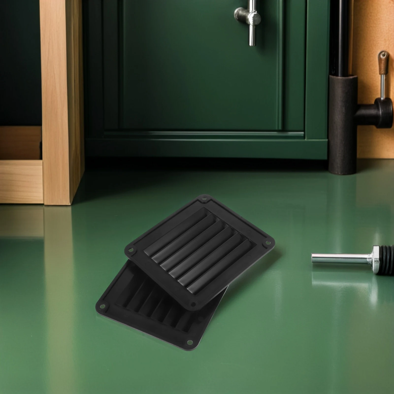 

2pcs Marine Square Air Grille Durable For Rv Yacht Camper Efficient Airflow Boat Cover Marine Ventilation Louvered Ventilation