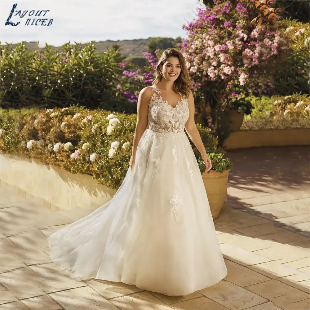 NICEB-vestido de novia con tirantes finos, traje de tul con Espalda descubierta, corte en A, sin mangas, con botones, para fiestaNICEB-vestido de novia con tirantes finos, traje de tul con Espalda descubierta, corte en