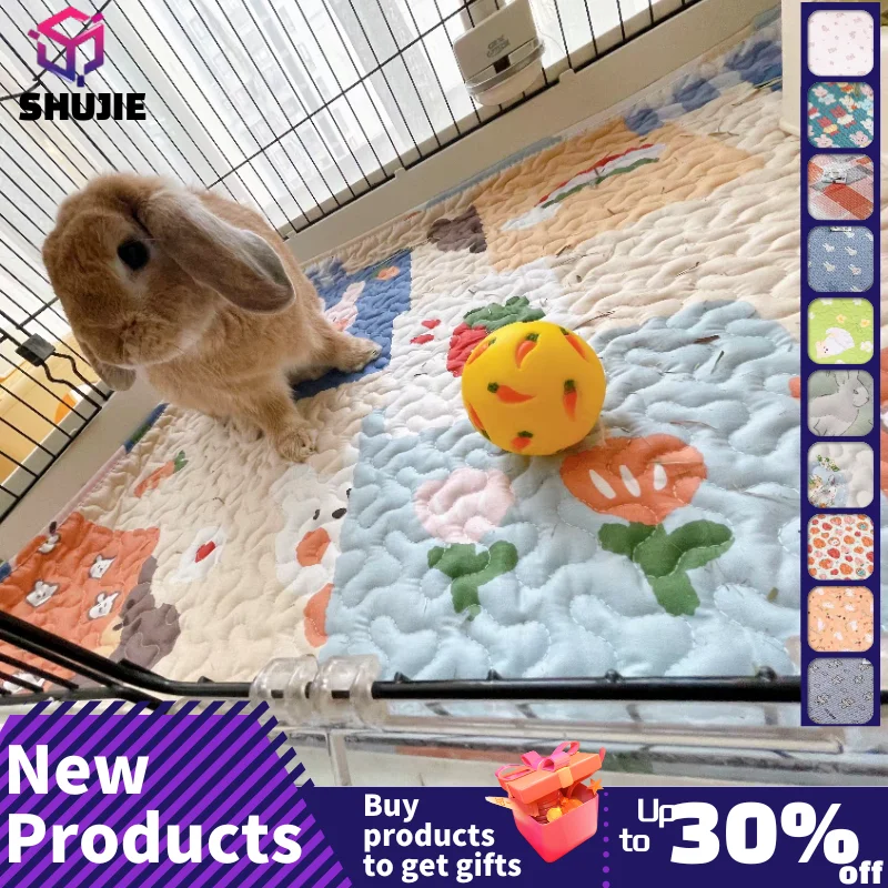 Rabbit Guinea Pig Pet Floor Mat Sofa Cushion Training Pad Washable Cage Diaper Mat Waterproof Bedding Pee Pad Pet Supplies