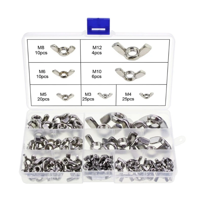Upgraded Wing Stainless Steel Fasteners Parts Hurrican Screws Hand Twist