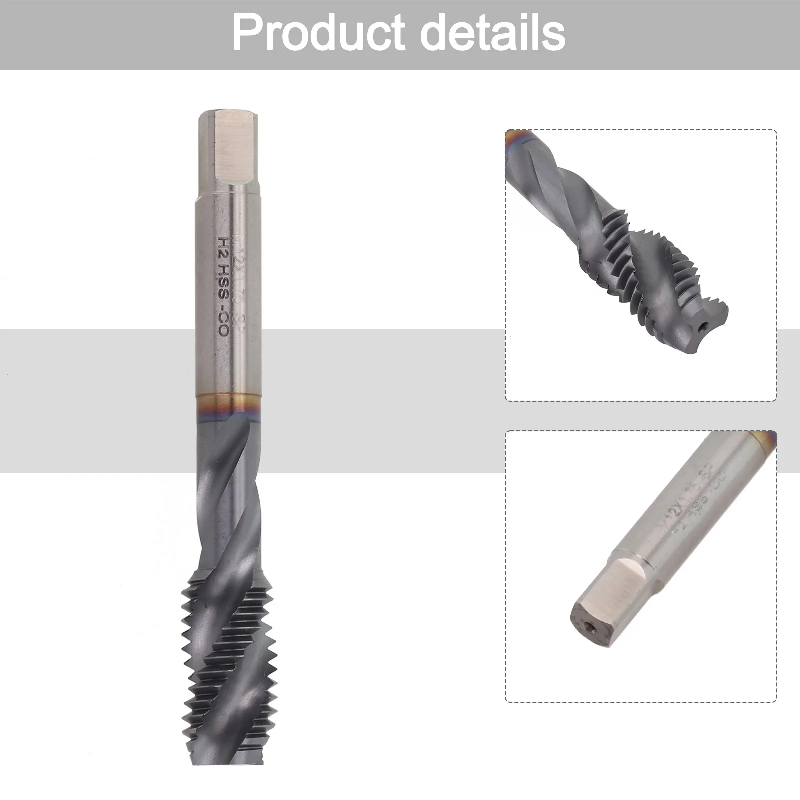 Tap Chucks With Overload Protection Metric Machine Thread Tap 12mm X 1.75 Tap Clear Threads Without Burrs Good Wear Resistance