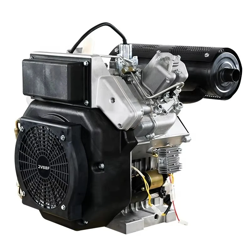 The original new V-type 2-cylinder electric start air-cooled 4-stroke small engine 2V88F, with the motor as the core component