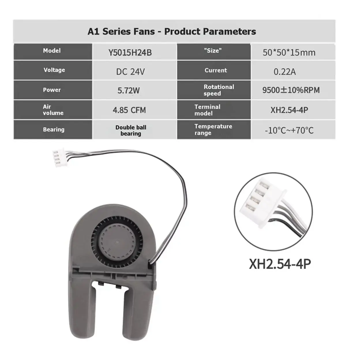 DT81 2Pcs Cooling Fan for Bambu Lab A1/A1 Mini A1 5015 Cooling Blower Fan for A1 Series Component Reduce Printing Failures