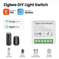 Tuya ZigBee Mini Smart Switch 1/2/3/4 Gang Voice APP Remote Control Zigbee3.0 Switch Module With Amazon Alexa And Google Home