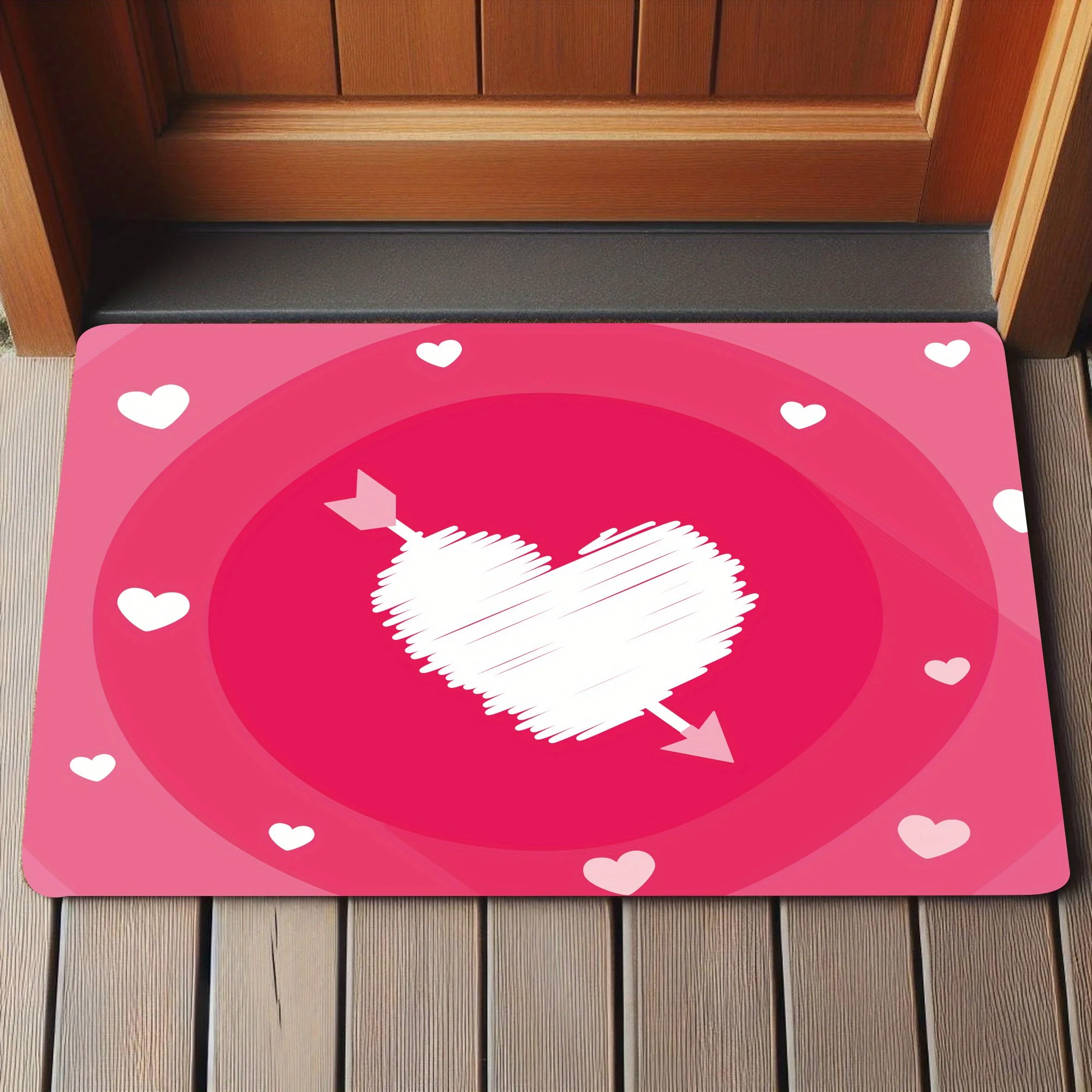 Durable Non Slip Floor Mat With Cute Sweet Motif For High Traffic Living Room And Apartment Doorway