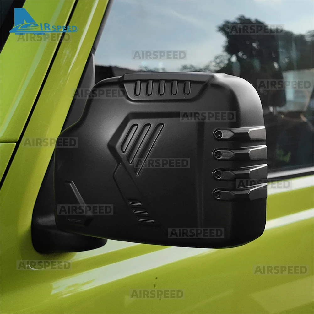 

Для Suzuki Jimny JB64 JB74 2018-2025 (левый/правый руль) — матовые черные накладки на зеркала заднего вида, 1 пара