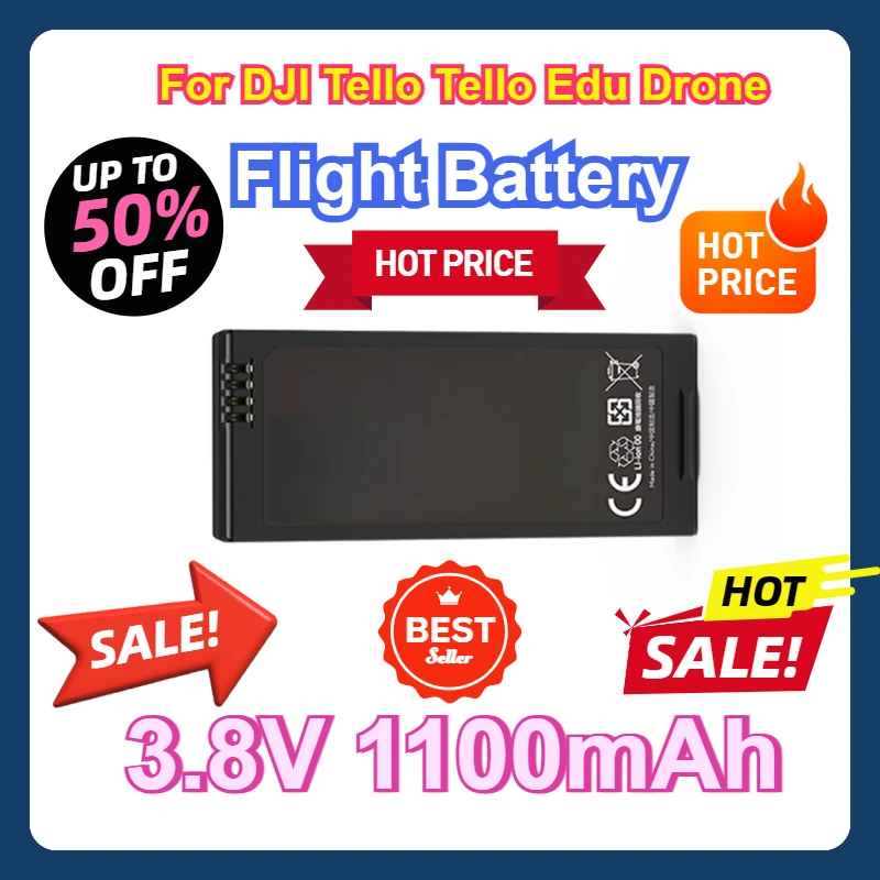 For DJI Tello Tello Edu Drone 3.8V Full 1100mAh Flight Battery