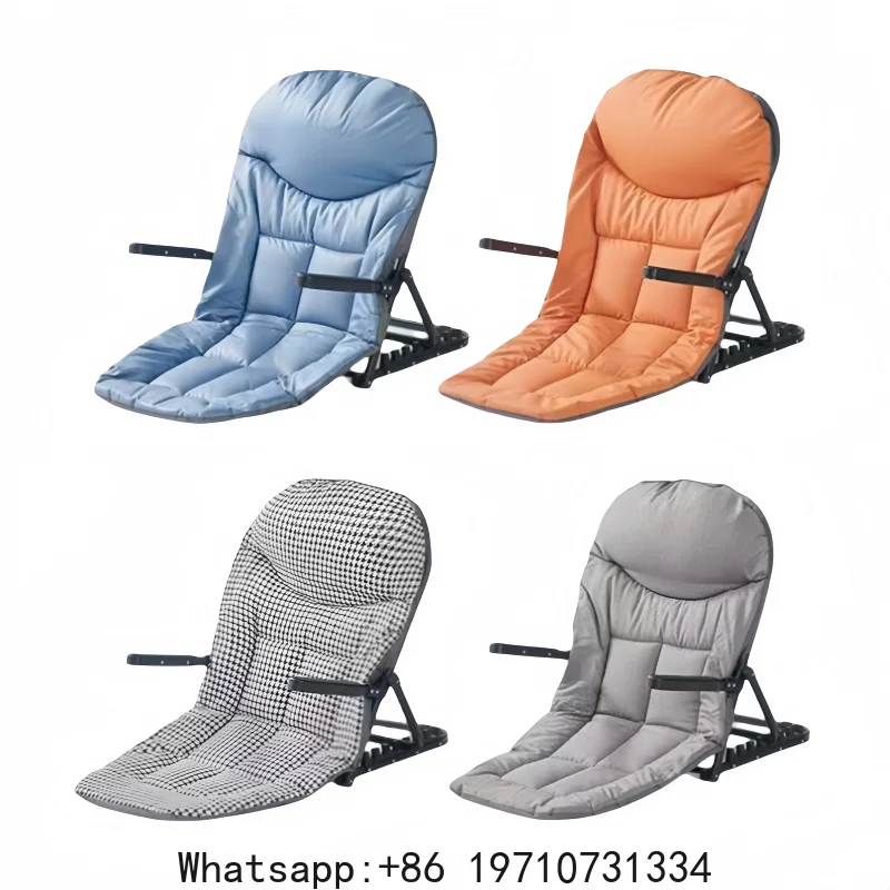 Back Chair On The Bed Foldable Recliner Tatami Seat With Armrests Student Dormitory Couch Outdoor Folding Chair With Free Pillow