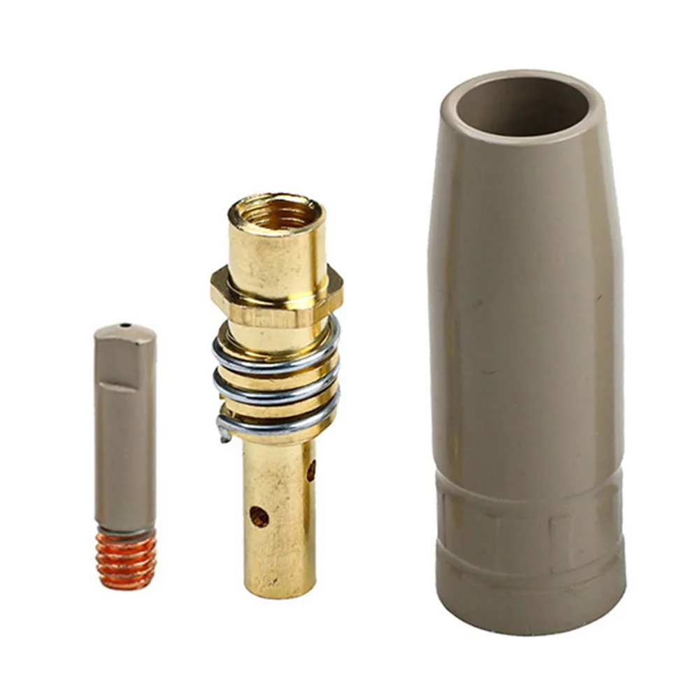 Contact Tip Nozzle 15AK MIG Kit Maintenance Repair Quick Replacement Coated Contact Tip Reduces Spatter Extends Tip Life