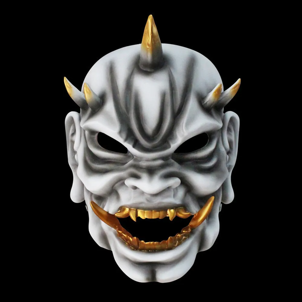 Resin Japanese Prajna Demon King Mask Halloween Party Cosplay Full Face Mask