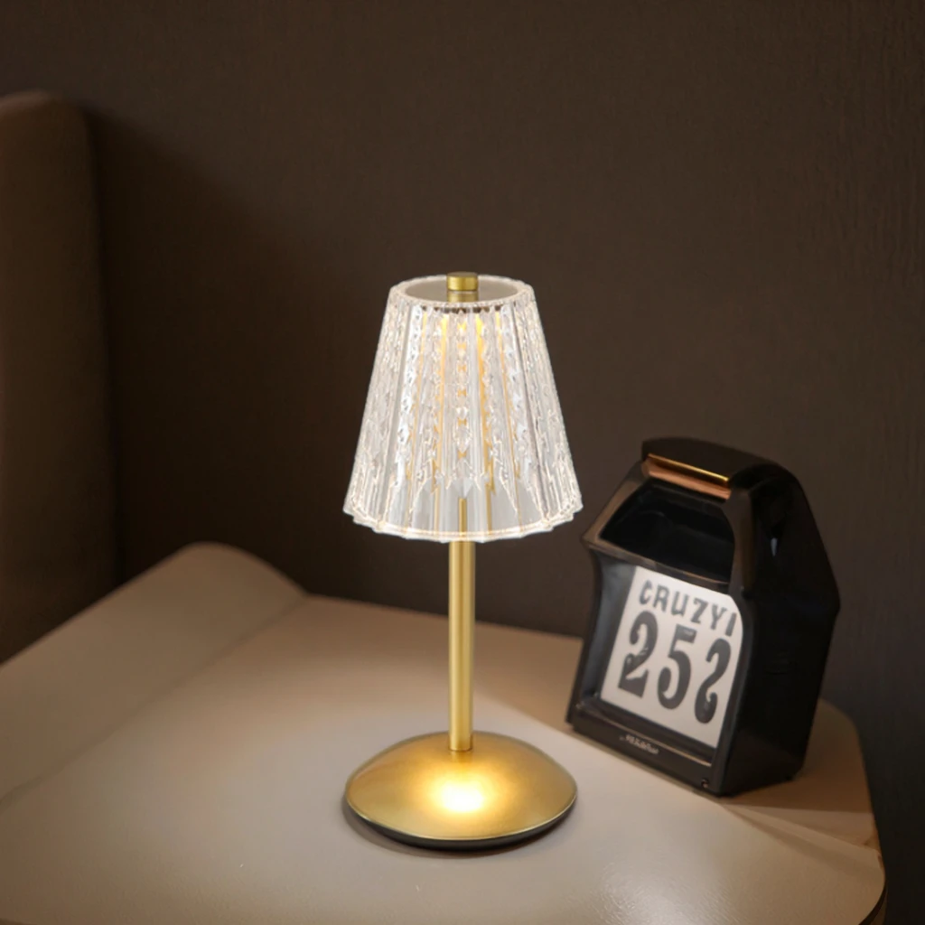 Cordless Level 3 Touch Dimming Light Emitting Diode Desk Lamp Rechargeable Portable Battery Power Supply Night Light