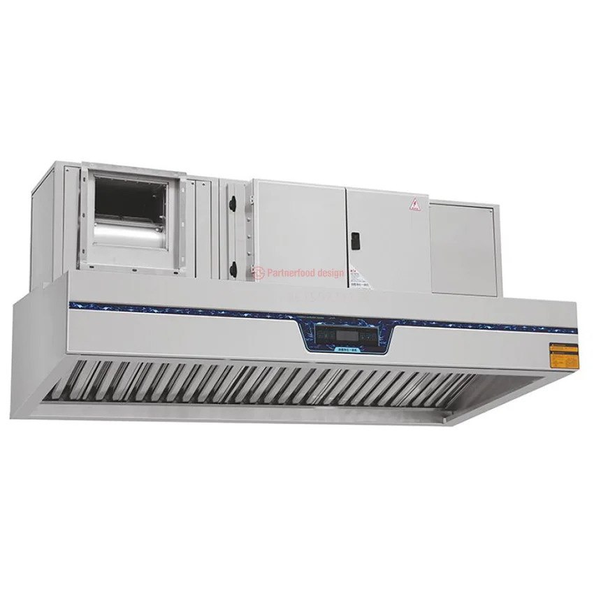 Sistema di ventilazione per purificatore d'aria da cucina commerciale all-in-one Rimozione degli odori di fumo ad alta efficienza