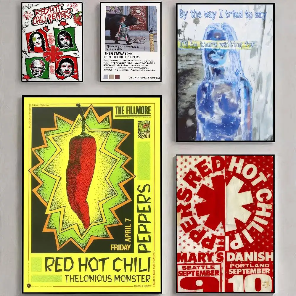 Band R-Red Hot C-Chili Peppers  Anime Posters Sticky Whitepaper Prints Posters Artwork Kawaii Room Decor