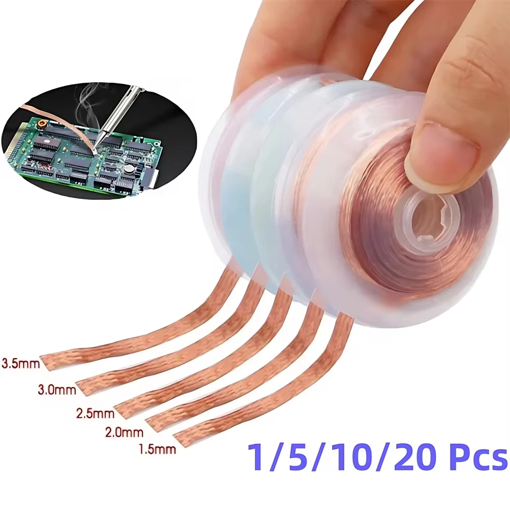 Desoldering Mesh Braiding Tape, Copper Soldering Point, Soldering Remover, Wire Repair Tool, 1.5m Length