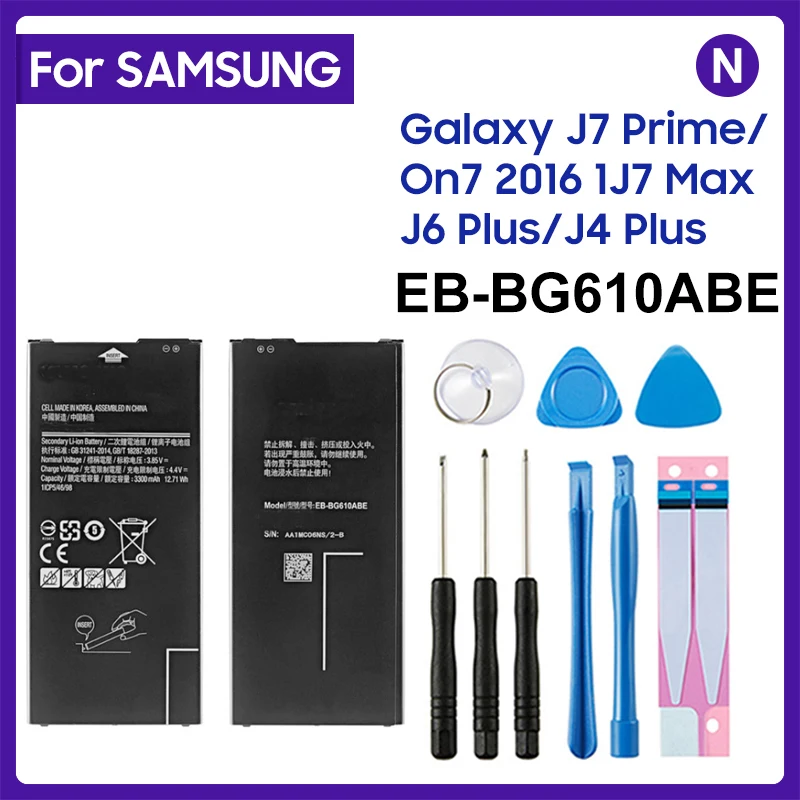 Rechargeable EB-BG610ABE Battery For Samsung Galaxy J6 Plus J6+ SM-J610F J4+ J4PLUS 2018 SM-J415 J4 Core J410 3300mAh