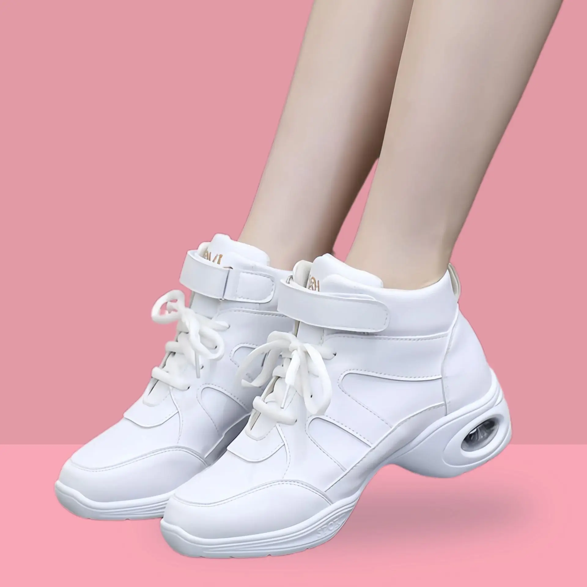 Dance Shoes Woman Ankle Boots Modern Soft Outsole Jazz Sneakers Leather Breathable Lightweight Female Dancing Fitness Sport