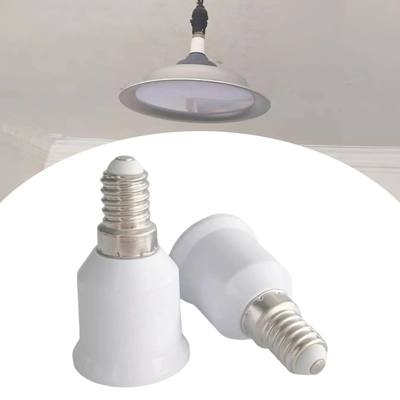 2x E14 to E27 Socket Converter,Practical,Lighting Accessories,Lightweight Easy to Install Professional Lamp Holder Converter