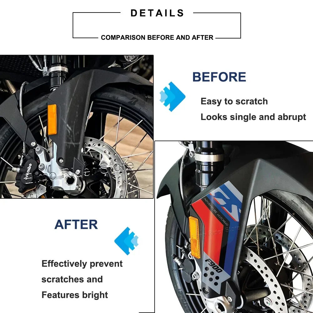 For BMW F900GS Adventure 2024 3D Gel Resin Sticker Motorcycle Mudguard Sticker Mudguard Side Protector Sticker