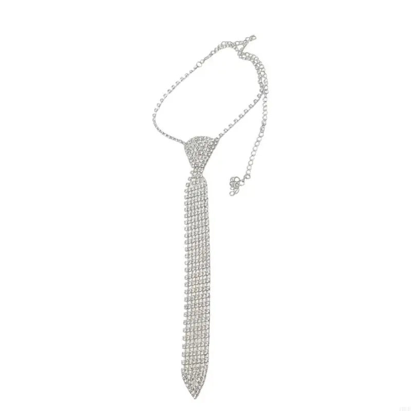 Shimmering Rhinestones Neck Tie Neckwear Decorative Necklace for Women Girl Formal Occasion Evening Party Dressingup 