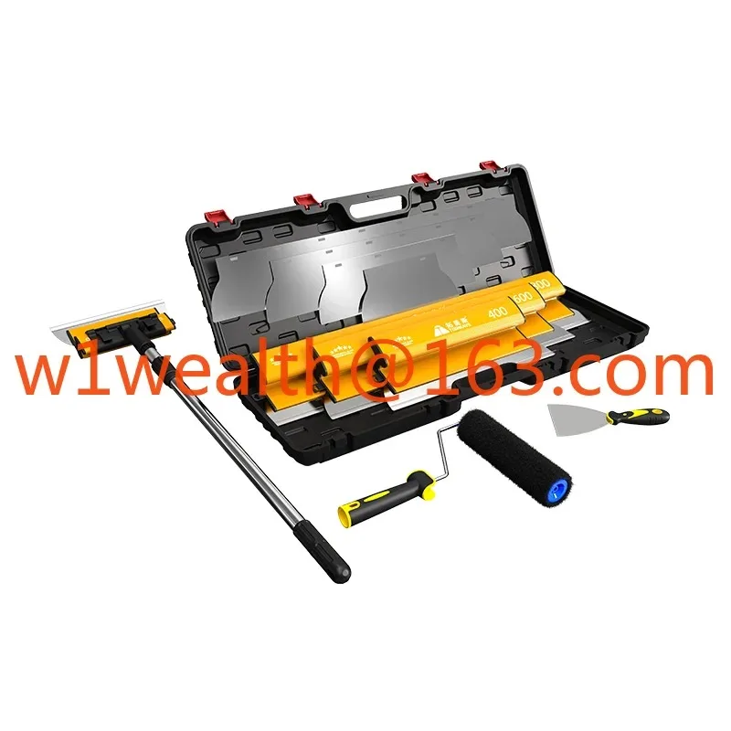 25Cm 40cm 60cm 80cm Stainless Steel Skimming Blade Kit Drywall Tool with Replacement Blade and Putty Roller Brush