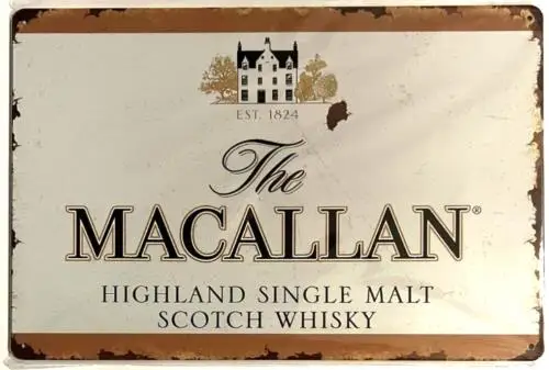 The Macallan Highland Single Malt Whisky Novelty Metal Sign  NEW!