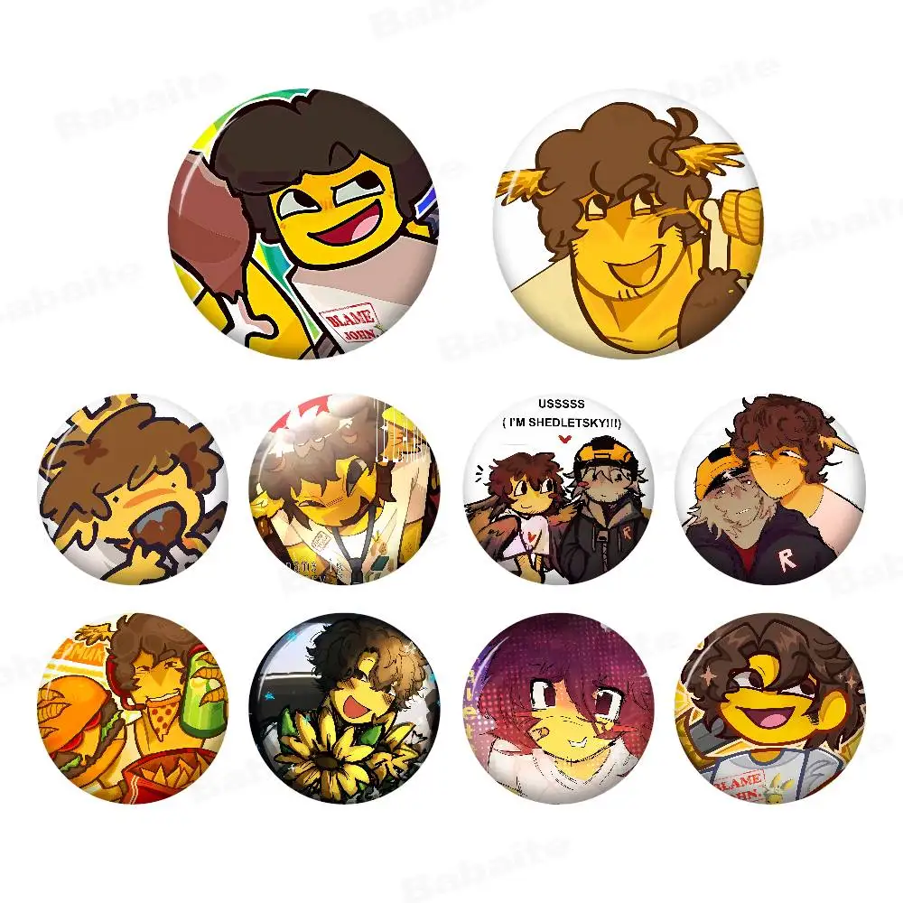 I Love Fried Chicken S-ShedletskyS 58mm Handmade Brooch Cartoon Cosplay Badge on Backpack Jewelry Accessories Gifts