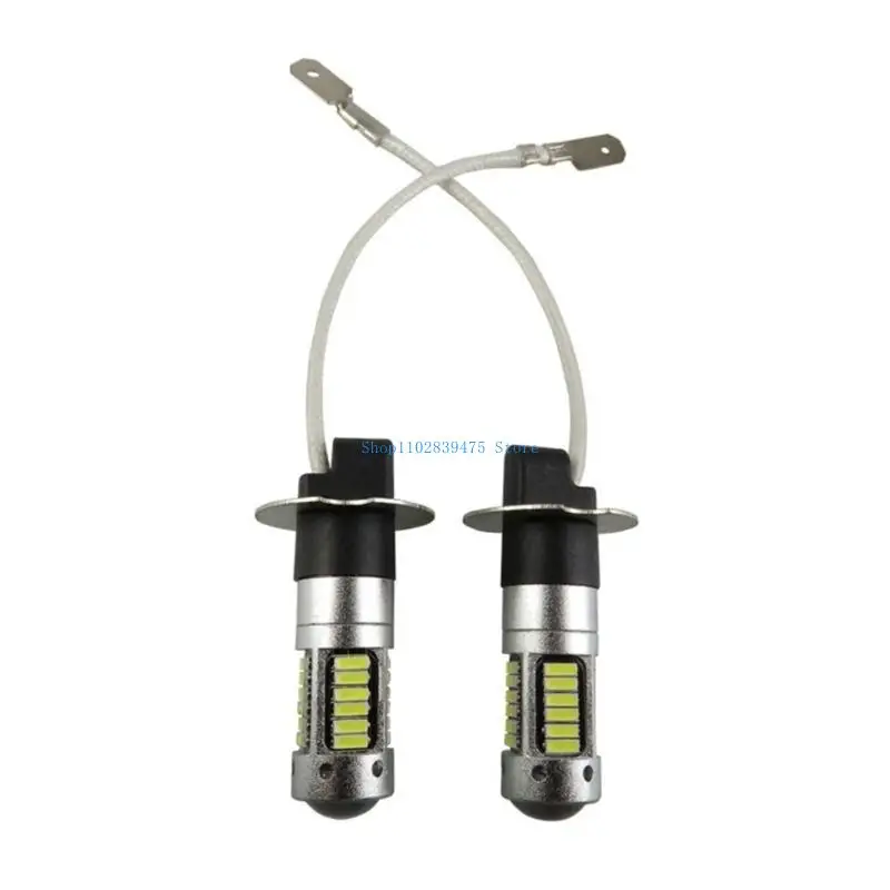 33WB 2x المصباح الأمامي LED LED 4014 30SMD P13W 9006 نهار تشغيل طاقة عالية للسيارة