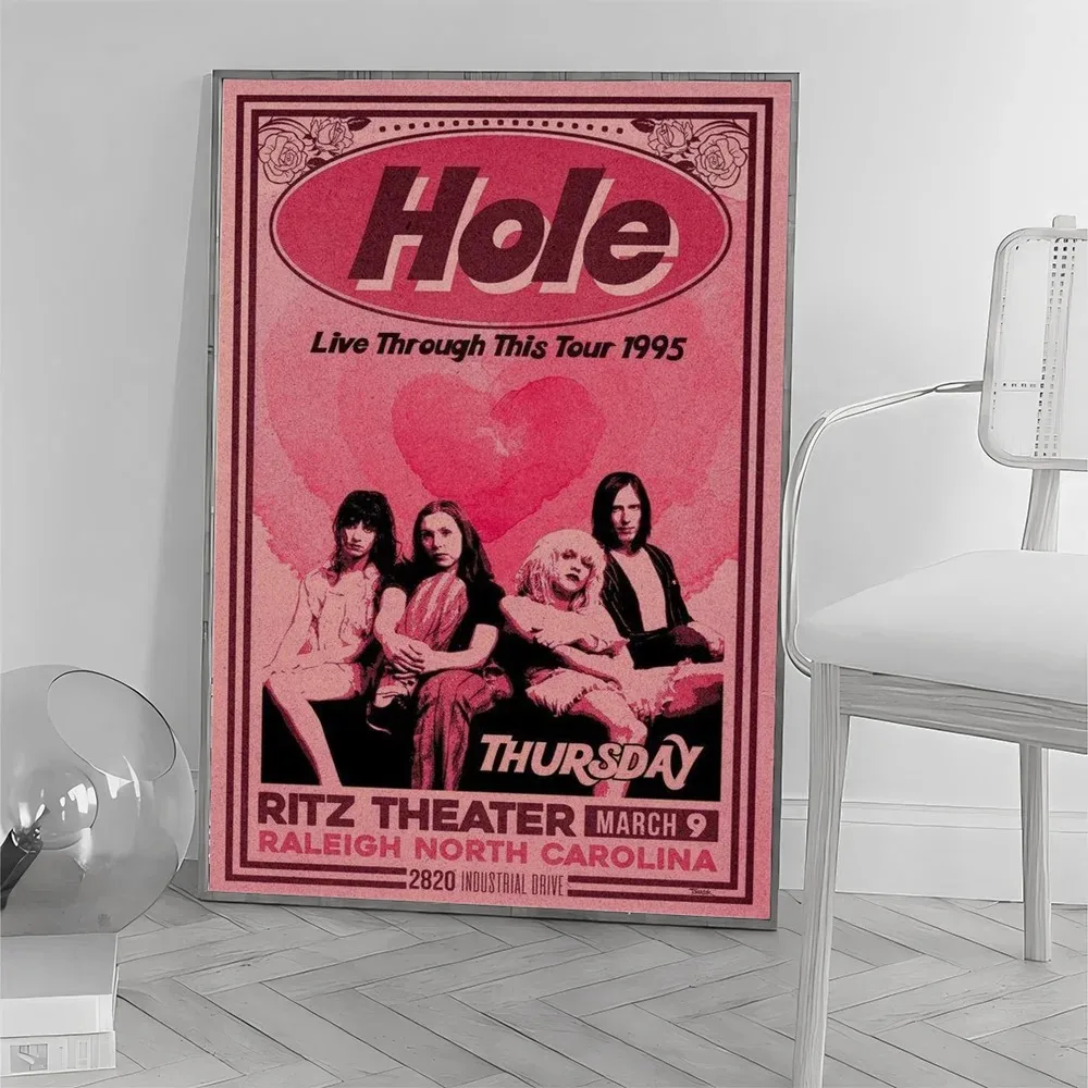 Alternative Rock Band Hole Poster Wall Art Home Decor Room Decor Canvas Painting Living Room Restaurant Kitchen