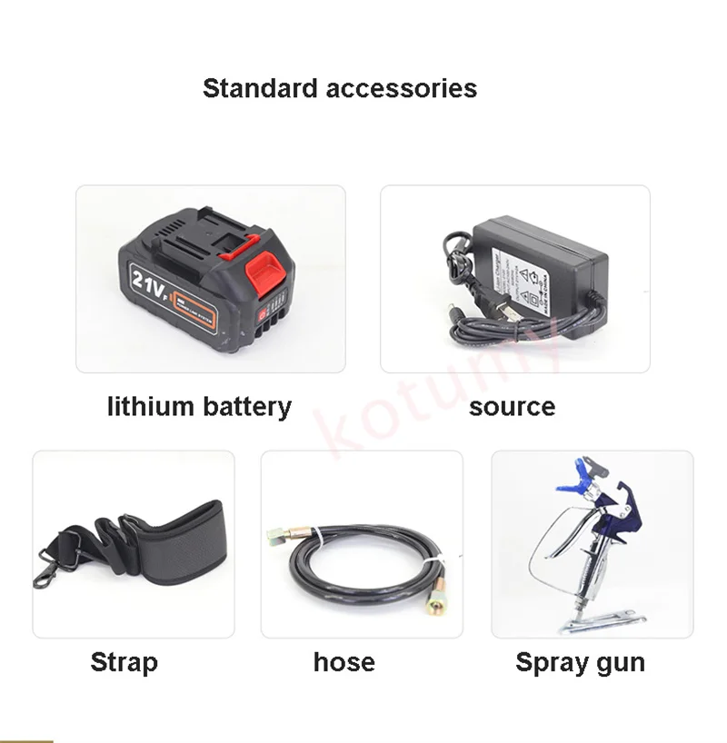 Handheld Spraying Machine High Pressure Lithium Battery Backpack Spraying Gun Wall Repair,Suitable Paint,Latex Paint