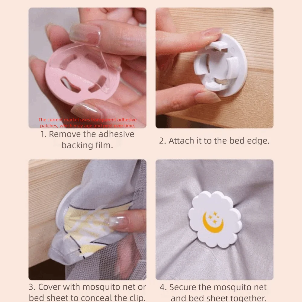 

Quilt Fixing Tool Plastic Bed Sheet Holder Anti-Slip Flower Shape Bed Cover Fastener Safety Pinless Quilt Sheet Holder Daily Use