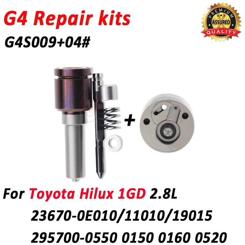 

23670-0E010 G4 Injector Nozzle G4S009 Repair Kits Valve 04# For Toyota Hilux 1GD 2.8L 295700-0500 295700-0150 23670-11010