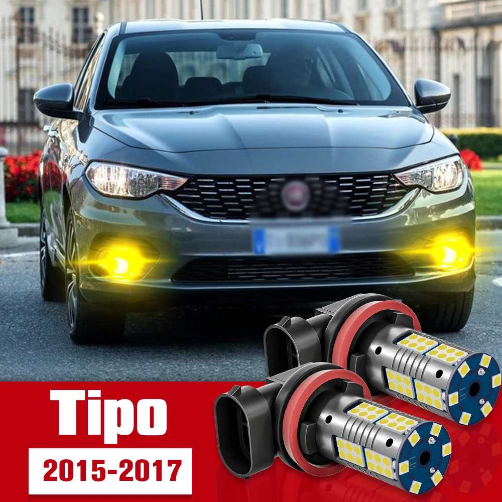 

2pcs LED Accessories Front Fog Light Bulb Lamp For Fiat Tipo 2015 2016 2017