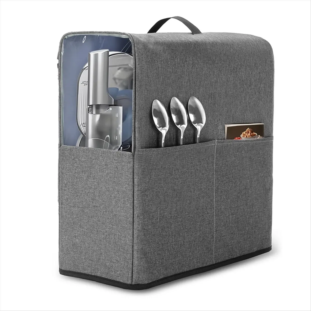 غطاء غبار الماكينة لصانع المشروبات Slushie FS301C/FS301، غطاء واقي مع نافذة وجيب مرئي