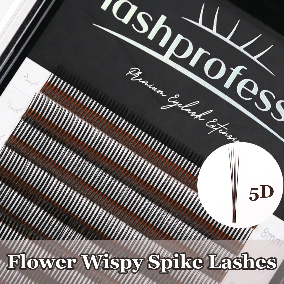 5D Flower Spike Lash Extensions Individual Lashes Brown Black Volume Soft 5D Flowering Fairy False Easy Fans Volume Eyelashes